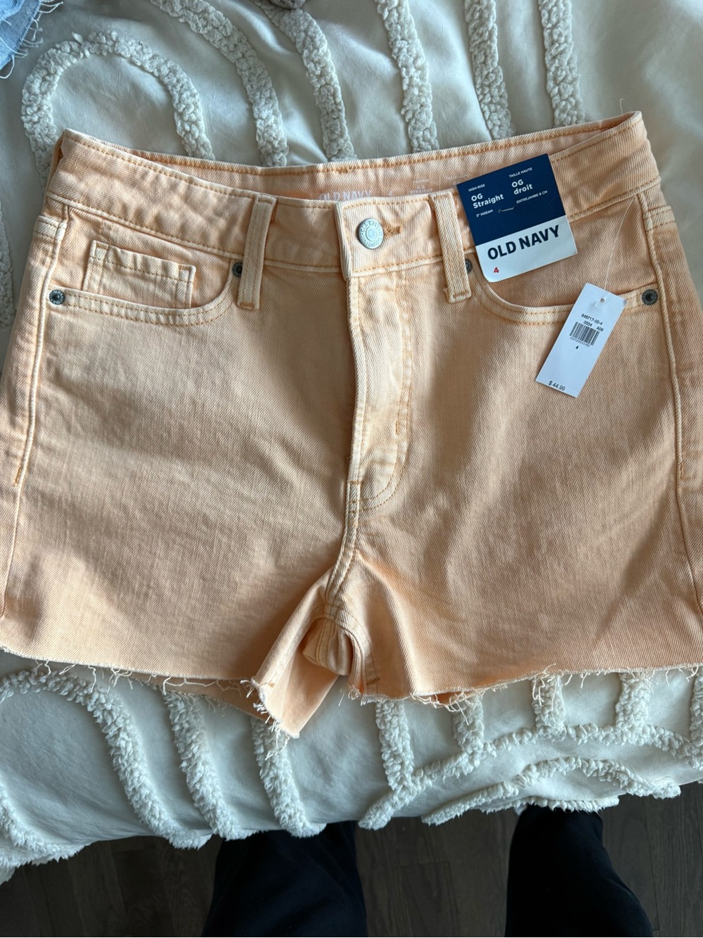 Old Navy Peach Denim Cutoff Shorts